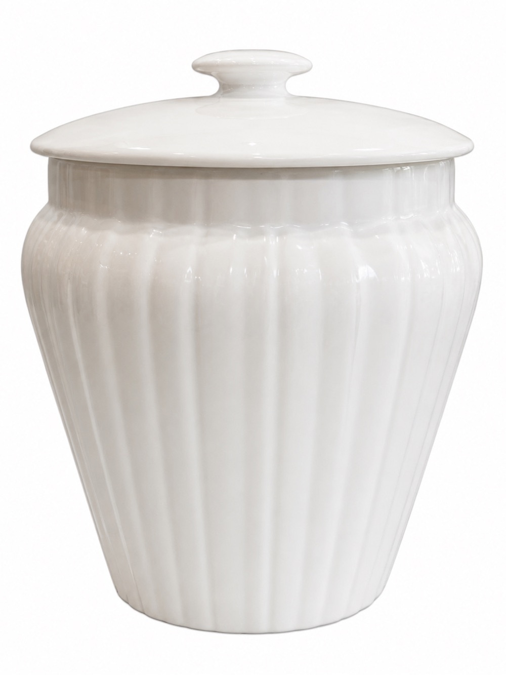 Corning-ware Canister w/lid French white 8” Stoneware